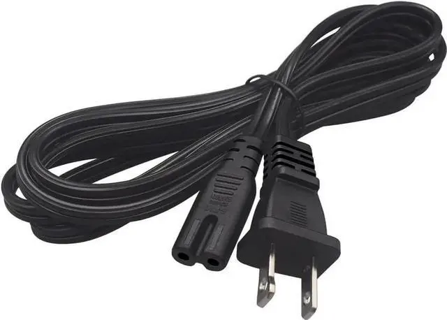 Alt view image 3 of 7 - Polarized NEMA 1-15P to IEC320 C7 Short Power Cord , US 2 Prong Plug to C7 Power Cable Replacement, for PC, Monitor, Printer, Projector, Game Console, HDTV and Speaker, 18AWG,3ft/1m