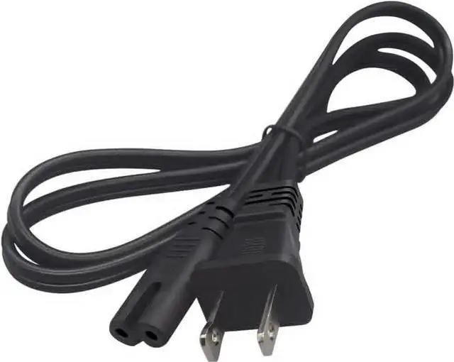 Alt view image 4 of 7 - Polarized NEMA 1-15P to IEC320 C7 Short Power Cord , US 2 Prong Plug to C7 Power Cable Replacement, for PC, Monitor, Printer, Projector, Game Console, HDTV and Speaker, 18AWG,3ft/1m