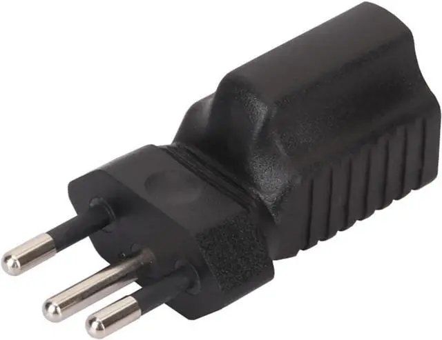 Main image of Brazil to US Plug Adapter Power Converter, USA 3 Prong NEMA 5-15R Female Receptacle to Brazil 3 Prong Male Electrical Travel Plug Adapter
