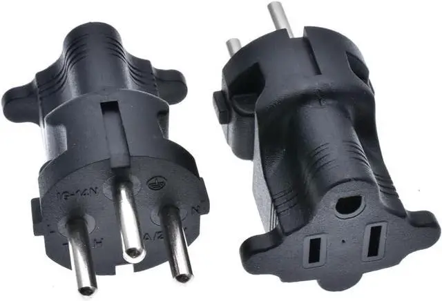 Alt view image 2 of 7 - Israel US Plug Adapter Power Converter,USA NEMA 5-15R Female Receptacle to Israel Male Electrical Adapter,Israel to US 3 Prong Strandard NEMA 5-15R Female Socket Travel Plug Adapter,1-Pack