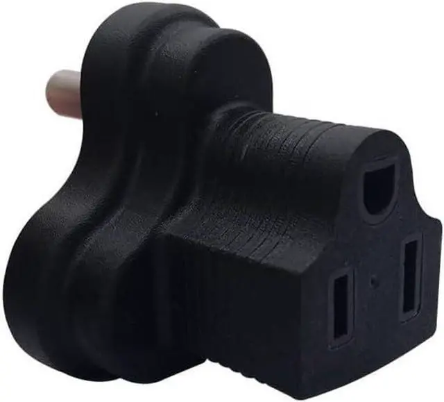 Alt view image 6 of 6 - South Africa to 5-15R Power Converter Travel Plug Adapter, South Africa Plug to US 3 Prong NEMA 5-15R Female Socket Electrical Adapter, 1-Pack