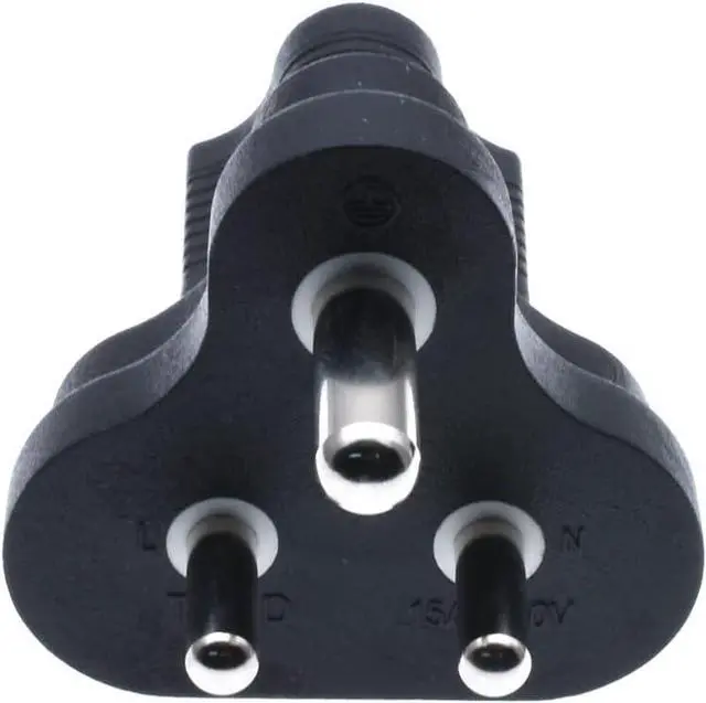 Alt view image 3 of 6 - South Africa to 5-15R Power Converter Travel Plug Adapter, South Africa Plug to US 3 Prong NEMA 5-15R Female Socket Electrical Adapter, 1-Pack