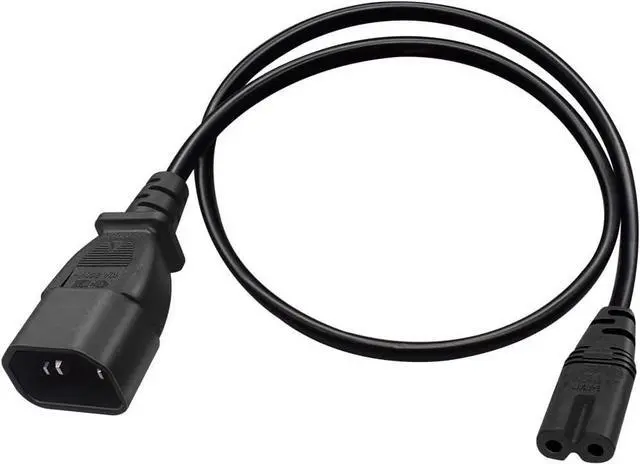 Alt view image 7 of 7 - Standard Molded IEC C14 to C7 Power Cord Replacement for PDU UPS, 10A/110V-240V,IEC 60320 C14 Male to C7 Figure 8 Appliance Power Cable,18AWG 2ft