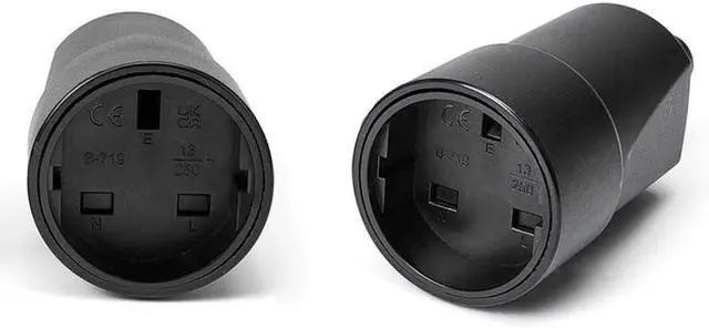 Main image of 2-Pack Waterproof DIY UK 3-Prong Female Socket Rewireable Power Plug Detachable, Outdoor Removable Power Converter Electrical Adapter, 13A 250V, Black, BS1363/A