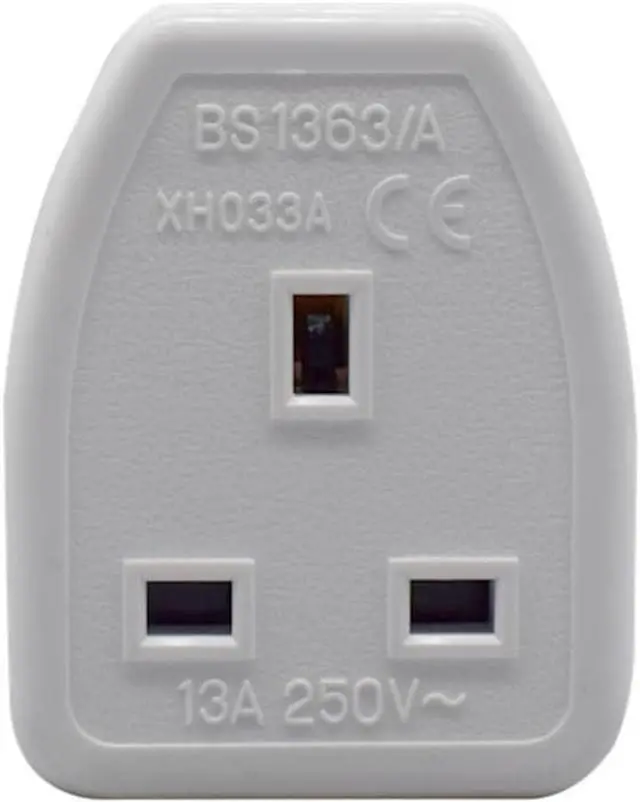 Alt view image 3 of 7 - (2 Pack) White UK Plug End British Standard Female Socket Power Converter Detachable, DIY Rewireable UK BS1363 Power Plug Electrical Adapter