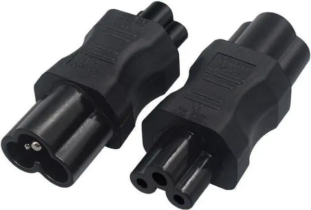 Alt view image 5 of 7 - 2-Pack C5 to C6 Power Converter Travel Plug Adapter, IEC320 C5 to C6 Electrical Adapter,IEC320 C6 Male to C5 Female IEC Power Connector