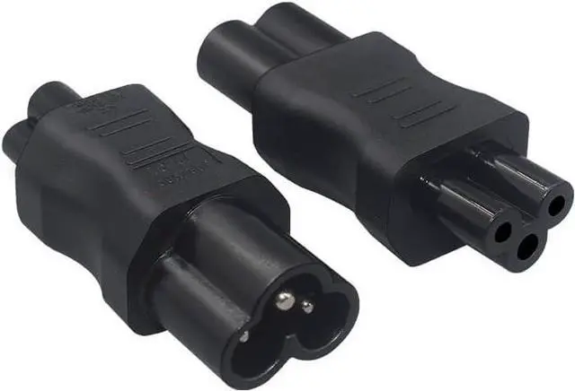 Alt view image 6 of 7 - 2-Pack C5 to C6 Power Converter Travel Plug Adapter, IEC320 C5 to C6 Electrical Adapter,IEC320 C6 Male to C5 Female IEC Power Connector
