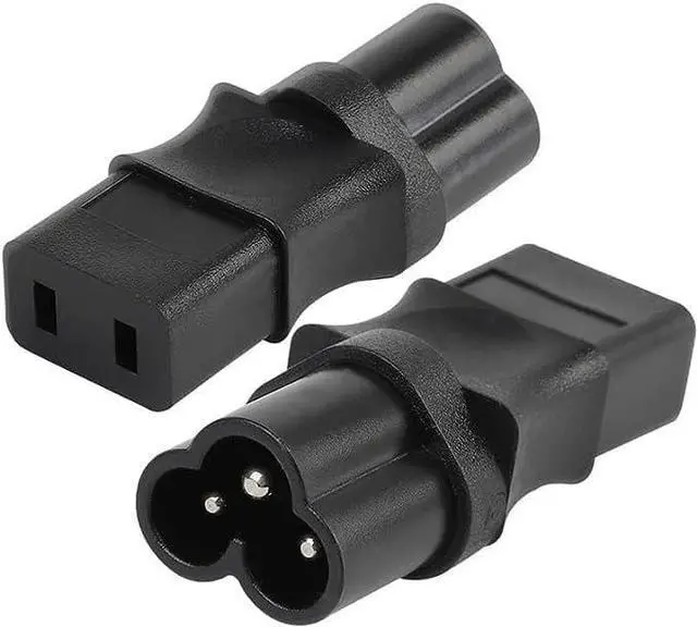 Main image of 2 Pack IEC C6 to C9 Power Converter Travel Plug Adapter, IEC320 C9 to C6 Electrical Adapter,IEC320 C6 Male to C9 Female IEC Power Connector