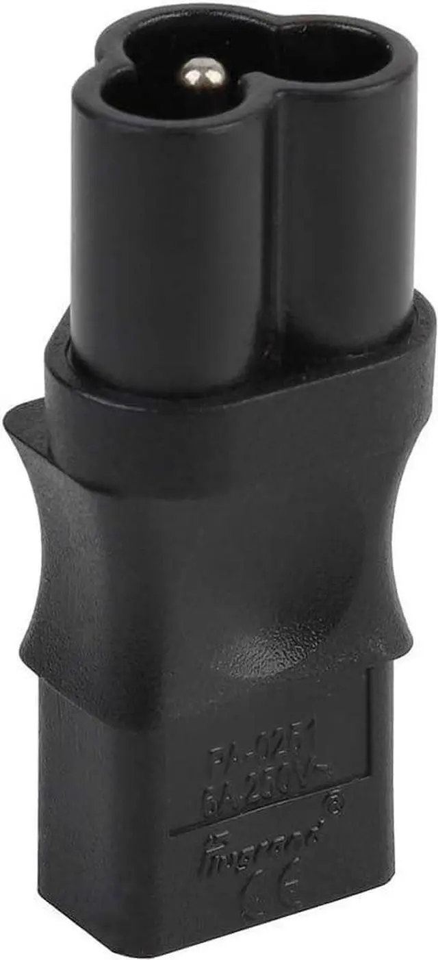 Alt view image 5 of 6 - 2 Pack IEC C6 to C9 Power Converter Travel Plug Adapter, IEC320 C9 to C6 Electrical Adapter,IEC320 C6 Male to C9 Female IEC Power Connector