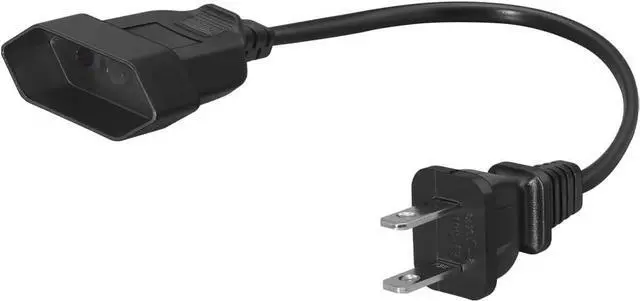 Alt view image 6 of 7 - US 2-Prong Nema 1-15P to European EU 2-Prong Female 1ft Short Power Cord, US 2-Prong Plug to Euro CEE7/16 Female Socket Euro US Plug Adapter Cable, 2-Prong US EU Plug Adapter Cord