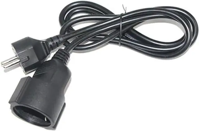 Alt view image 5 of 7 - European 220v Extension Cord Reel, CEE7/7 Schuko Male to Female Type F Short EU Extension Cable, 90 Degree Outlet Adapter Short EU Extension Cord,European Extension Cord,16AWG 3ft Straight Plug