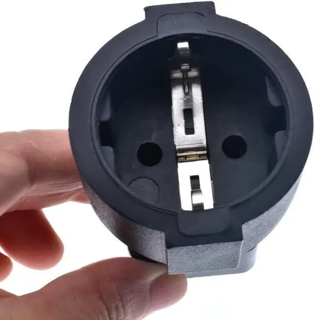 Alt view image 7 of 7 - European 220v Extension Cord Reel, CEE7/7 Schuko Male to Female Type F Short EU Extension Cable, 90 Degree Outlet Adapter Short EU Extension Cord,European Extension Cord,16AWG 3ft Straight Plug