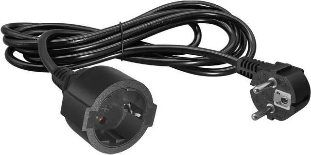Alt view image 7 of 7 - European 220v Extension Cord Reel, CEE7/7 Schuko Male to Female Type F Long EU Extension Cable, 90 Degree Outlet Adapter Long EU Extension Cord,European Extension Cord,16AWG, 10ft Elbow Plug