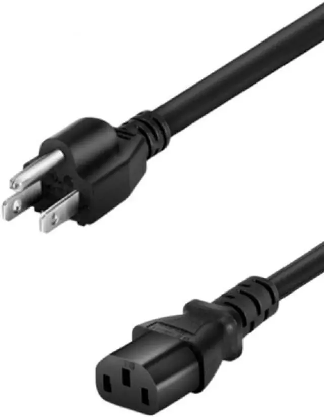 Main image of NEMA 5-15P to C13 Power Cord, USA Standard 3 Prong Plug to IEC C13 Power Cable, 18AWG, IEC Computer Power Cable Replacement, UL Listed, 6ft/1.8m