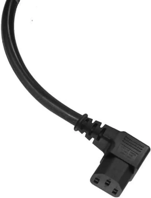 Alt view image 3 of 7 - NEMA 5-15P to C13 Power Cord Elbow Plug,USA 3Prong Male to Right Angle IEC C13 Power Cord PC,C13 C14 Cable Computer Power Cable Replacement,18AWG, 6ft/1.8m
