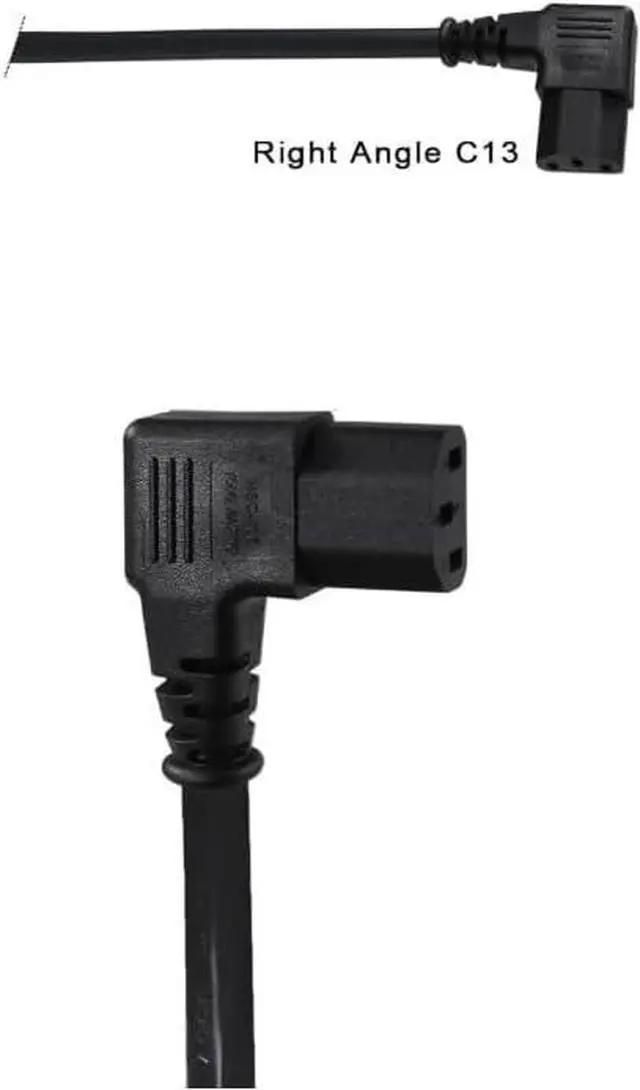 Alt view image 6 of 7 - NEMA 5-15P to C13 Power Cord Elbow Plug,USA 3Prong Male to Right Angle IEC C13 Power Cord PC,C13 C14 Cable Computer Power Cable Replacement,18AWG, 6ft/1.8m