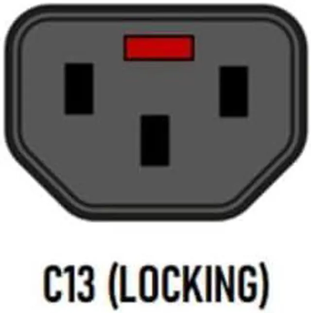 Alt view image 5 of 6 - Tekit C14 to Locking C13 IEC Lock Power Cord Plug, IEC320 C14 to C13 with Lock 10A/250V, Computer Power Extension Cable Replacement,C13 C14 Cable,16AWG,6ft/1.8m ,Red