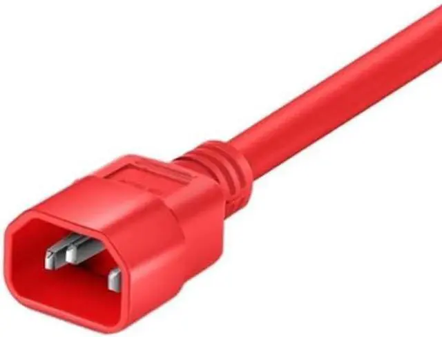 Alt view image 2 of 6 - Tekit C14 to Locking C13 IEC Lock Power Cord Plug, IEC320 C14 to C13 with Lock 10A/250V, Computer Power Extension Cable Replacement,C13 C14 Cable,16AWG,6ft/1.8m ,Red