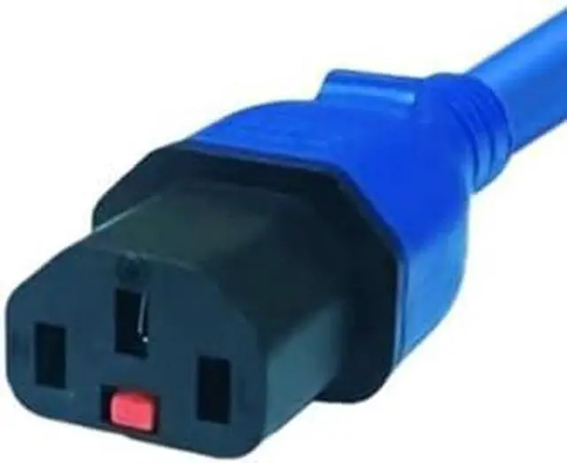 Alt view image 2 of 6 - Tekit C14 to Locking C13 IEC Lock Power Cord Plug, IEC320 C14 to C13 with Lock 10A/250V, Computer Power Extension Cable Replacement,C13 C14 Cable,16AWG,3ft/1m ,Blue