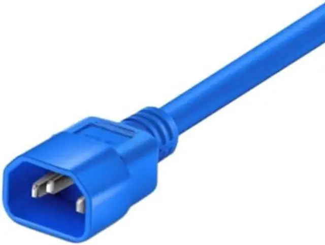 Alt view image 3 of 6 - Tekit C14 to Locking C13 IEC Lock Power Cord Plug, IEC320 C14 to C13 with Lock 10A/250V, Computer Power Extension Cable Replacement,C13 C14 Cable,16AWG,3ft/1m ,Blue