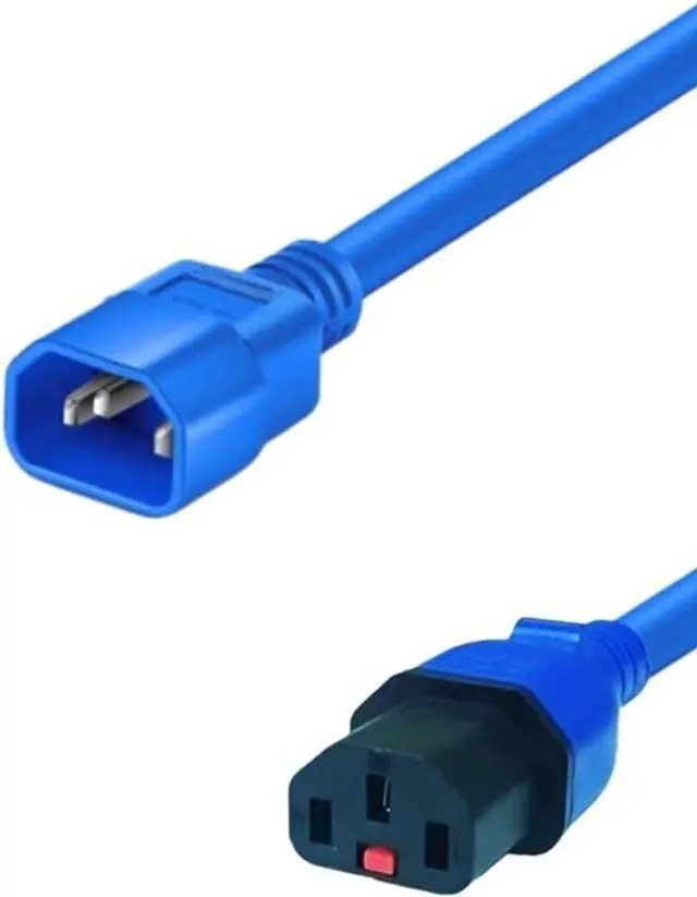 Main image of Tekit C14 to Locking C13 IEC Lock Power Cord Plug, IEC320 C14 to C13 with Lock 10A/250V, Computer Power Extension Cable Replacement,C13 C14 Cable,16AWG,3ft/1m ,Blue