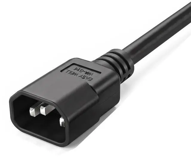 Alt view image 2 of 7 - IEC C14 to C21 Heavy Duty Power Cord Plug,Black Color-Coded Connectors IEC 320 C14 to C21(C19) Computer Power Cable Replacement,14 Gauge Power Cord, 6ft/1.8m Black