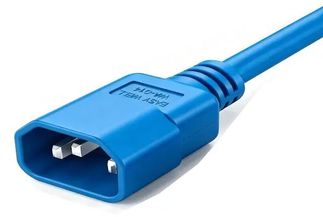 Alt view image 3 of 6 - IEC C14 to C21 Heavy Duty Short Power Cord Plug,Blue Color-Coded Connectors IEC 320 C14 to C21(C19) Computer Power Cable Replacement,14 Gauge Power Cord, 3ft/0.9m Blue