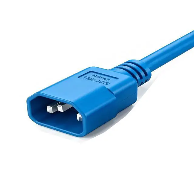 Alt view image 3 of 6 - IEC C14 to C21 Heavy Duty Short Power Cord Plug,Blue Color-Coded Connectors IEC 320 C14 to C21(C19) Computer Power Cable Replacement,14 Gauge Power Cord, 2ft/0.6m