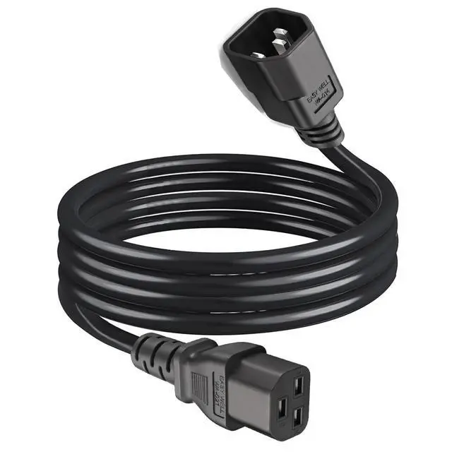 Alt view image 5 of 7 - IEC C14 to C21 Heavy Duty Long Power Cord Plug,Black Color-Coded Connectors IEC 320 C14 to C21(C19) Computer Power Cable Replacement,14 Gauge Power Cord, 10ft/3m Black