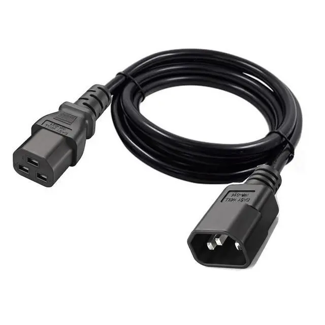Alt view image 4 of 7 - IEC C14 to C21 Heavy Duty Long Power Cord Plug,Black Color-Coded Connectors IEC 320 C14 to C21(C19) Computer Power Cable Replacement,14 Gauge Power Cord, 10ft/3m Black