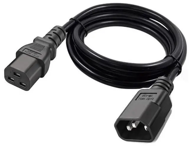 Alt view image 5 of 7 - IEC C14 to C21 Heavy Duty Power Cord Plug,Black Color-Coded Connectors IEC 320 C14 to C21(C19) Computer Power Cable Replacement,14 Gauge Power Cord, 6ft/1.8m Black