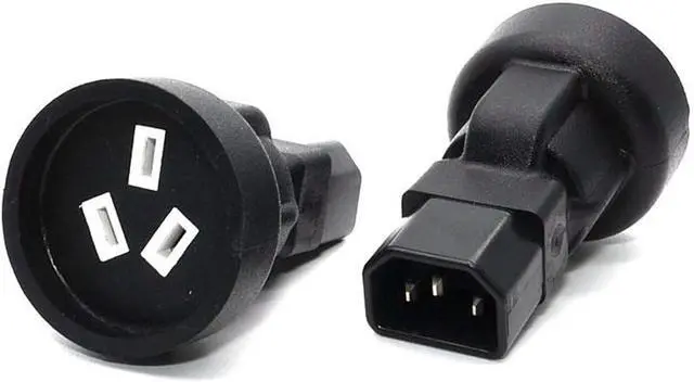 Main image of IEC C14 to AU Australia Power Converter Travel Plug Adapter, IEC 320 C14 to Australia/New Zealand AS3112/NZS3112 3-Prong Female Socket Electrical Adapter for PDU UPS IEC Adapter, 1-Pack