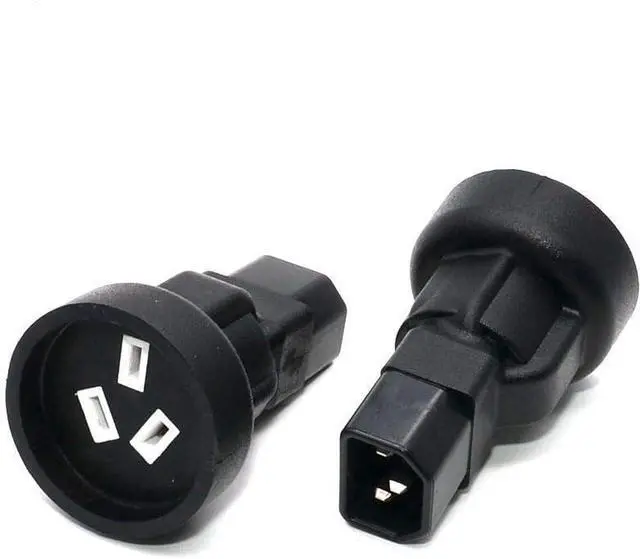 Alt view image 2 of 7 - IEC C14 to AU Australia Power Converter Travel Plug Adapter, IEC 320 C14 to Australia/New Zealand AS3112/NZS3112 3-Prong Female Socket Electrical Adapter for PDU UPS IEC Adapter, 1-Pack