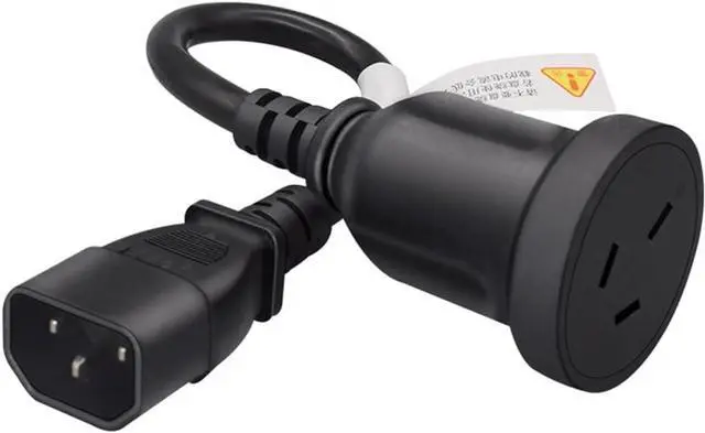 Alt view image 4 of 7 - C14 to Au Short Power Cord 1 Foot,IEC 320 C14 Male Plug to Australia AU 3 Prong Female 1ft Power Cord PC,IEC Cable for Computer Cord Plug SAA Power Extension Cord
