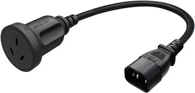 Alt view image 7 of 7 - C14 to AU Long Power Cord PC, IEC 320 C14 Male Plug to AU SAA Australia 3Prong Female Socket IEC Power Cable,AU C14 Power Cord Adapter for PDU PSU UPS 5ft/1.5m