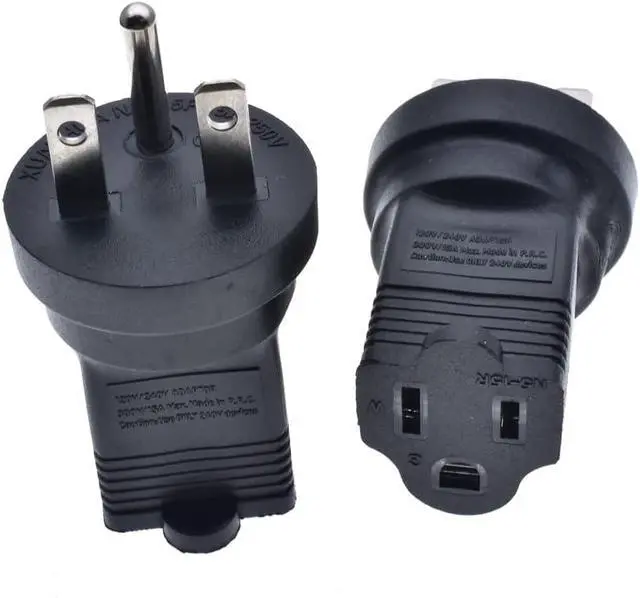 Alt view image 2 of 7 - NEMA 6-15P to 5-15R Travel Adapter NEMA Converter, NEMA6-15P Male to 5-15R Female Power Converter, 250V Outlet Adapter, US 3 Prong Electrical Adapter, 1-Pack