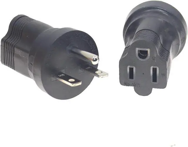 Alt view image 3 of 7 - NEMA 6-15P to 5-15R Travel Adapter NEMA Converter, NEMA6-15P Male to 5-15R Female Power Converter, 250V Outlet Adapter, US 3 Prong Electrical Adapter, 1-Pack