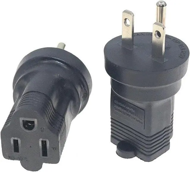 Alt view image 6 of 7 - NEMA 6-15P to 5-15R Travel Adapter NEMA Converter, NEMA6-15P Male to 5-15R Female Power Converter, 250V Outlet Adapter, US 3 Prong Electrical Adapter, 1-Pack