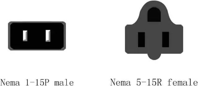 Alt view image 5 of 7 - NEMA 1-15P to 5-15R Power Converters,Toptekits NEMA1-15P Male to 5-15R Female Electrical Adapters,US 2-Prong to 3 Prong Travel Plug Adapter,nema Converter,1-Pack