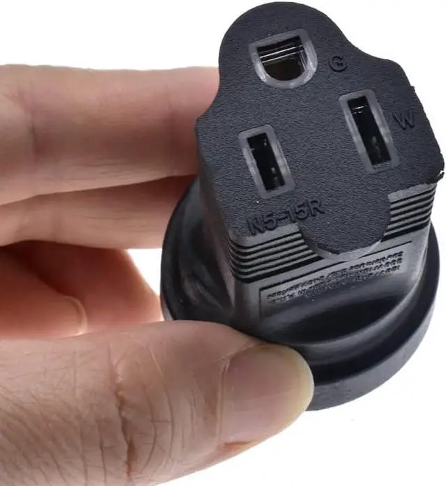 Alt view image 6 of 7 - NEMA 1-15P to 5-15R Power Converters,Toptekits NEMA1-15P Male to 5-15R Female Electrical Adapters,US 2-Prong to 3 Prong Travel Plug Adapter,nema Converter,1-Pack