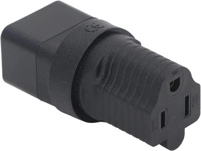 Alt view image 7 of 7 - IEC C20 to US 3 Prong 5-15R Power Converter Travel Plug Adapter, US 3 Prong NEMA 5-15R Female Socket to C20 Electrical Adapter, 1-Pack