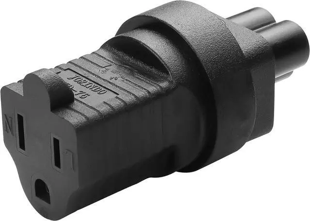 Alt view image 2 of 7 - IEC C6 to 5-15R Power Converter Electrical Adapter, US 3-Prong NEMA 5-15R Female Socket to C6 Travel Plug Adapter,NEMA Converter,IEC Adapter, 1-Pack