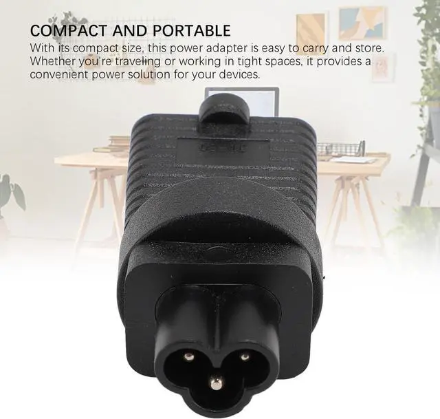 Alt view image 4 of 7 - IEC C6 to 5-15R Power Converter Electrical Adapter, US 3-Prong NEMA 5-15R Female Socket to C6 Travel Plug Adapter,NEMA Converter,IEC Adapter, 1-Pack