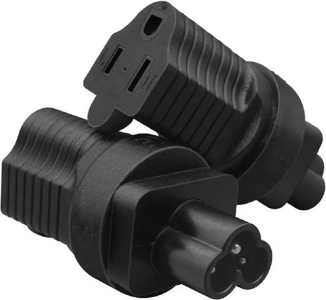 Alt view image 7 of 7 - IEC C6 to 5-15R Power Converter Electrical Adapter, US 3-Prong NEMA 5-15R Female Socket to C6 Travel Plug Adapter,NEMA Converter,IEC Adapter, 1-Pack