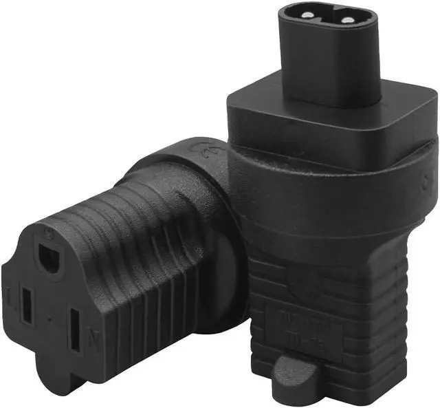 Alt view image 2 of 7 - IEC C8 to 5-15R Power Converter Travel Adapter,US 3 Prong Nema 5-15R Female Socket to C8 Electrical Adapter, IEC Power Adapter NEMA Adapters,1-Pack
