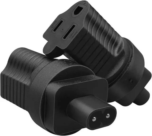 Alt view image 3 of 7 - IEC C8 to 5-15R Power Converter Travel Adapter,US 3 Prong Nema 5-15R Female Socket to C8 Electrical Adapter, IEC Power Adapter NEMA Adapters,1-Pack