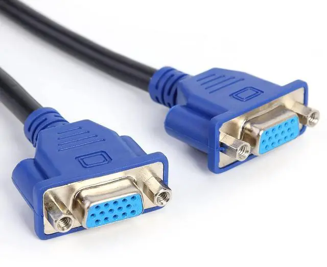 Alt view image 5 of 7 - DVI to 2 VGA Y Splitter Cable, (24+5) Pin DVI-I Male to Dual 15-Pin VGA Y Split Cord,1ft/30cm, Supports Multiple Audio Formats, Connects 1 DVI Device to 2 Monitors/Projectors