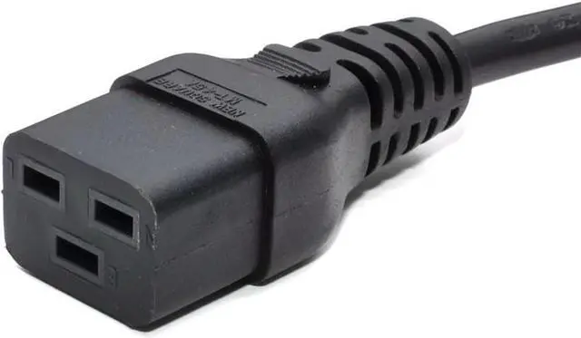 Alt view image 5 of 7 - UK to C19 Long Power Cord for PDU Chassis 13A 250V, UK BS1363 Male Plug to IEC C19 Connector Extension Lead, IEC Power Cable 220V,16AWG, 16ft/5m