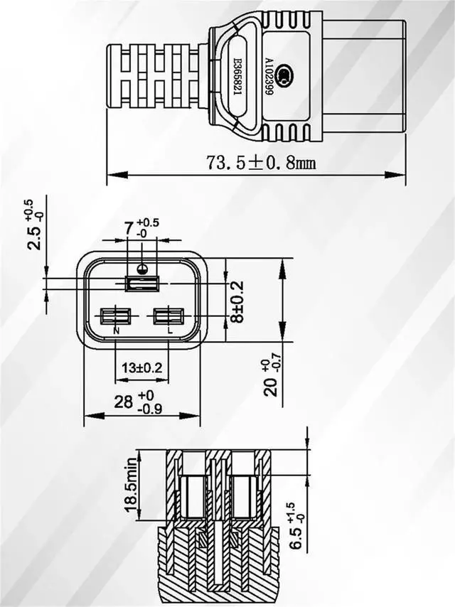 Alt view image 7 of 7 - UK to C19 Long Power Cord for PDU Chassis 13A 250V, UK BS1363 Male Plug to IEC C19 Connector Extension Lead, IEC Power Cable 220V,16AWG, 16ft/5m