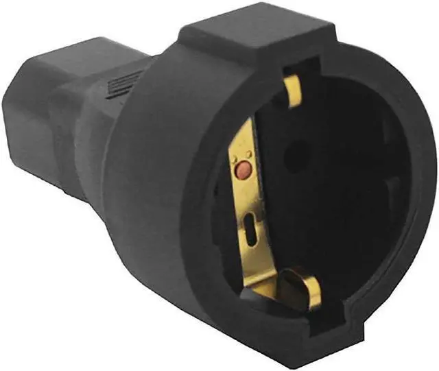 Alt view image 3 of 7 - 2-Pack IEC C14 to European Schuko Female Socket Power Converter Travel Plug Adapter, IEC 320 C14 Male to Europe CEE7 Female Socket Electrical Adapter For UPS PDU,IEC Power Connector